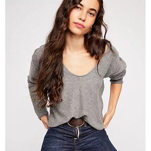 NWOT Free People light grey Forever Cashmere sweater